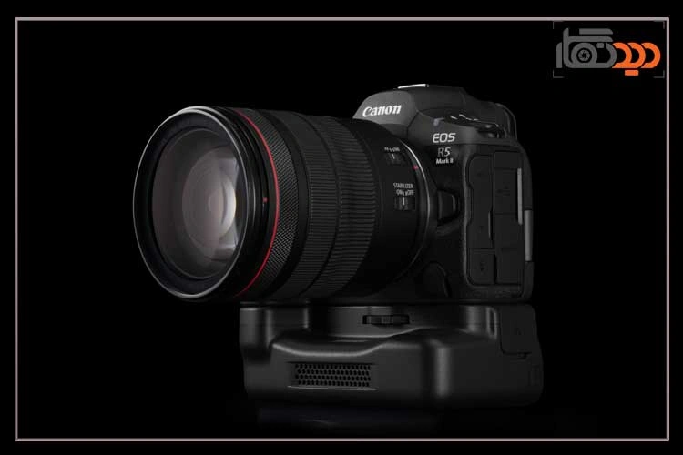 دوربین بدون آینه کانن Canon EOS R5 Mark II Mirrorless Camera 24-105mm f/4 Lens و نمای جانبی