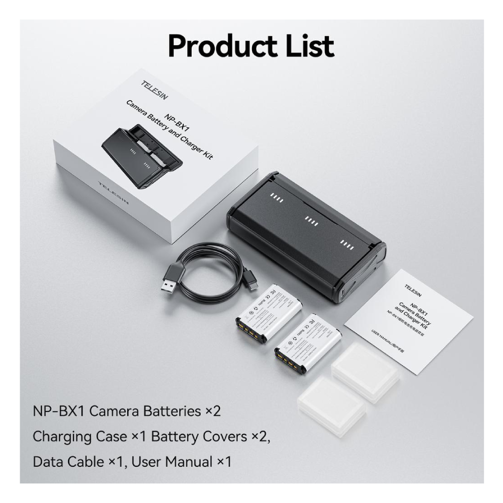 کیس شارژر 3 تایی تلسین Telesin Pocket Storage Charging Box For GoPro9-10-11-12