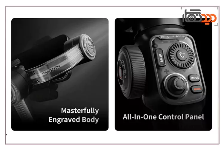 کنترل پنل و ارگونومی گیمبال ژیون 5S AI