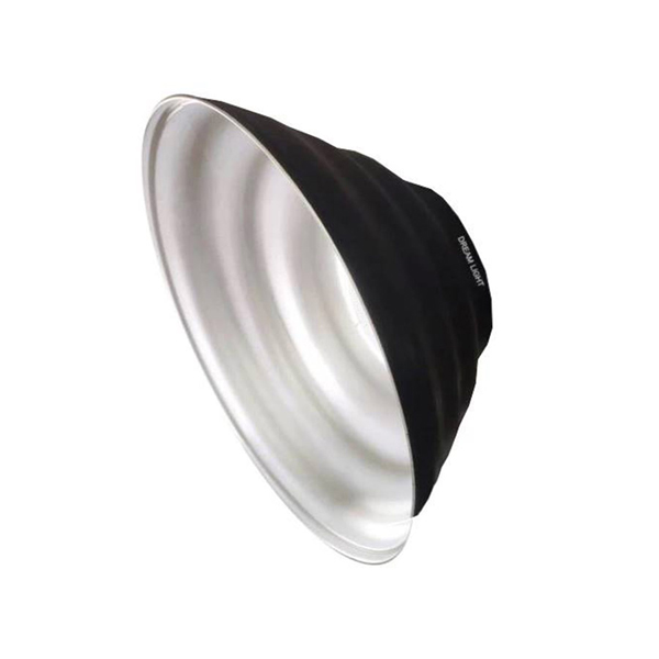 بیوتی دیش فلزی موج دار همراه گرید دریم لایت Dream Light Beauty 60 cm metal dish از نمای جانبی