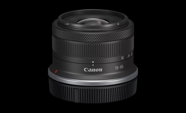 Canon RF-S 18-45mm f/4.5-6.3 IS STM Lens لنز کانن و نمای جانبی