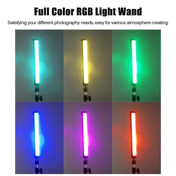 نور باتومی نایس فوتو NiceFoto TC-210RGB.W LED Light و انواع رنگ نورپردازی