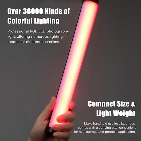 نور باتومی نایس فوتو NiceFoto TC-210RGB.W LED Light و نورپردازی و قابلیت ها