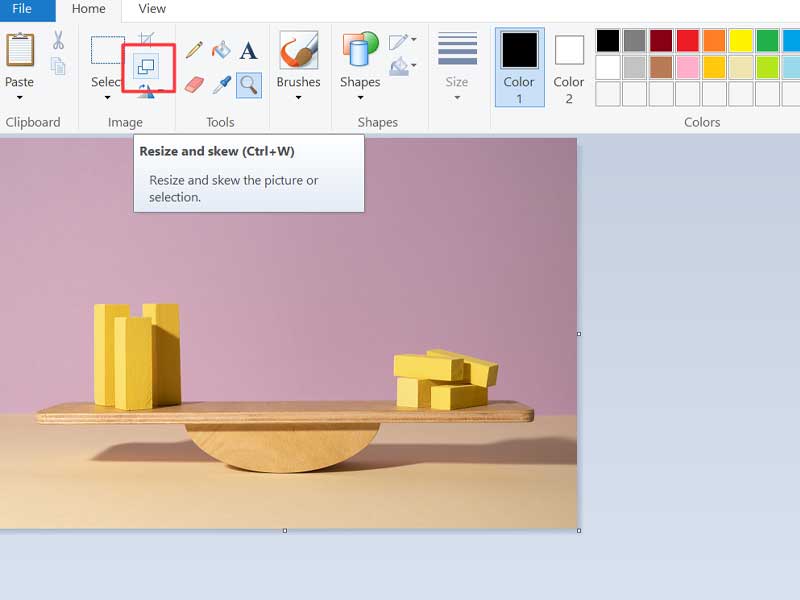 تغییر سایز عکس آنلاین و برنامه paint
