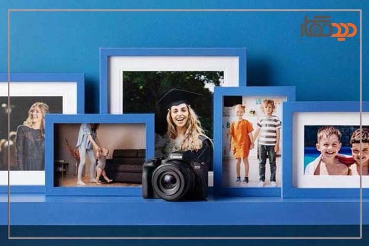 دوربین canon eos r100 در کنار عکس های گرفته شده با این دوربین