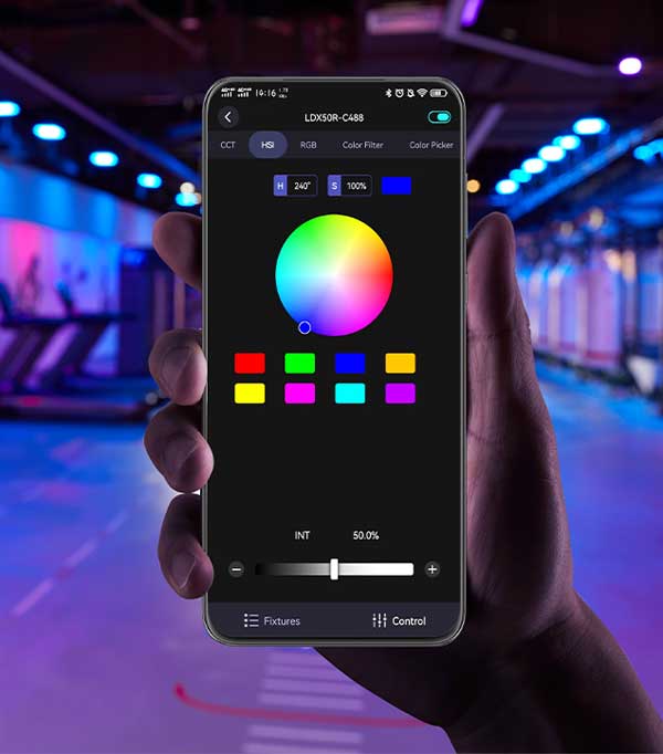نور ثابت ال ای دی Godox LDX50Bi Bi-Color LED و کنترل با موبایل