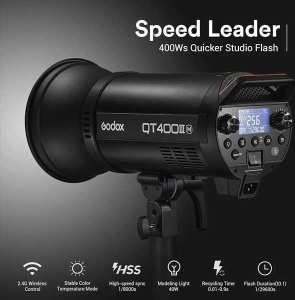 فلاش گودکس Godox QT400IIIM Flash Head و مشخصات فنی 