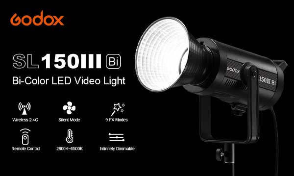 ویدئو لایت گودکس Godox SL150IIIBI Bi-Color LED Monolight و مشخصات فنی