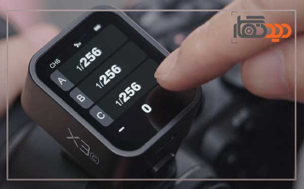فرستنده گودکس Godox X3 S TTL Sony Sender روی دوربین و تنظیمات عکاس