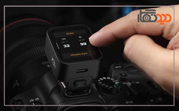 فرستنده گودکس Godox X3 S TTL Sony Sender روی دوربین و تنظیمات عکاس