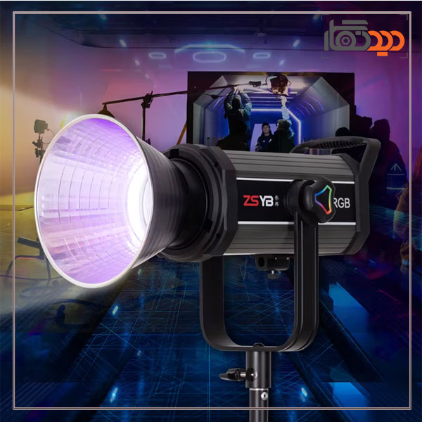 نور ثابت ال ای دی Zsyb LED Y500RGB Bi-color Video Light و نمای جانبی