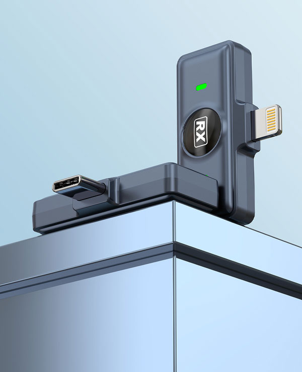 میکروفون بی سیم آراروکس Ararox Q8 Type-C Wireless Microphone و نمای جانبی