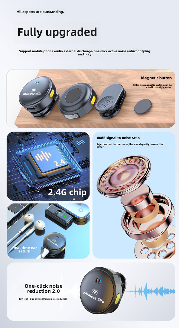 میکروفون بی سیم آراروکس Ararox Q8 Type-C Wireless Microphone و مشخصات فنی