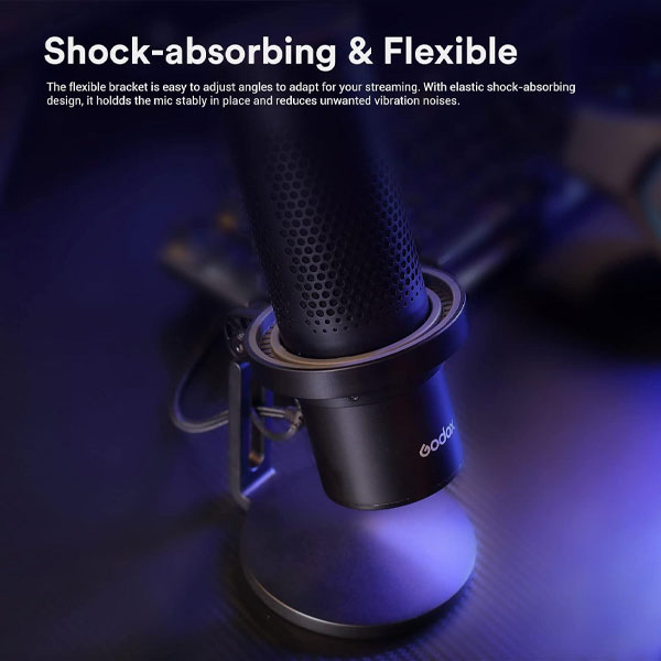 میکروفون گودکس Godox EM68 RGB USB Microphone و مشخصات فنی