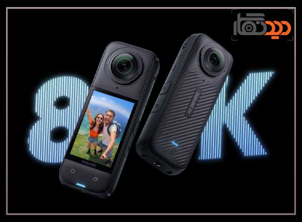 دوربین اینستا 360 Insta360 X4 360° 8K Camera و نمای جانبی