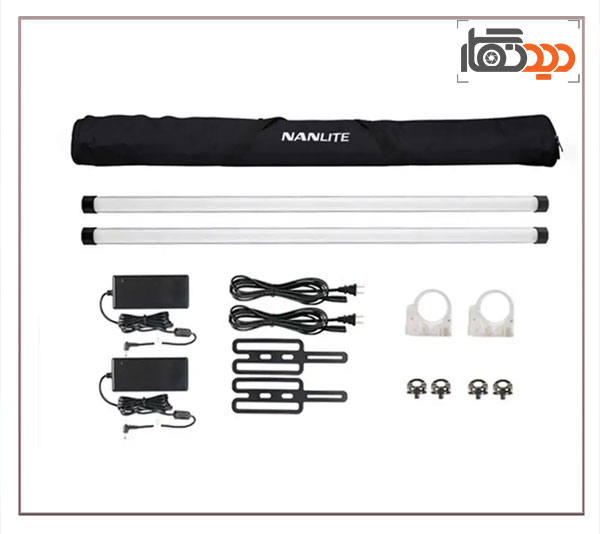 نور باتومی نانلایت کیت 2 تایی پاووتیوب Nanlite PavoTube 30x و محتوای جعبه