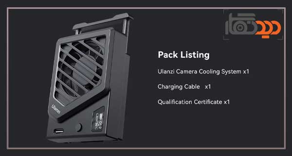 فن خنک کننده دوربین اولانزی مدل Ulanzi Camera Cooling Fan C072GBB2 و مشخصات