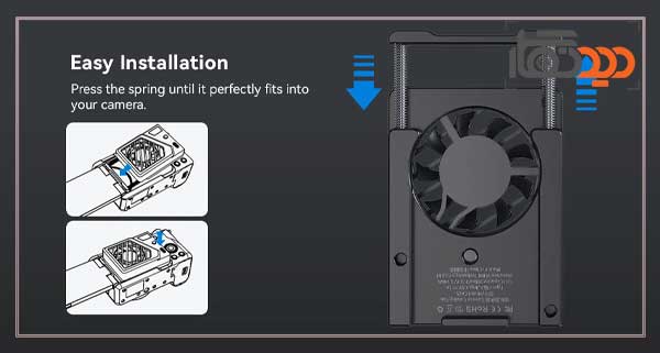فن خنک کننده دوربین اولانزی مدل Ulanzi Camera Cooling Fan C072GBB2 و کاربری