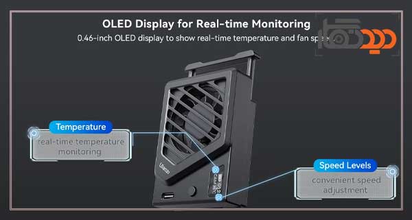 فن خنک کننده دوربین اولانزی مدل Ulanzi Camera Cooling Fan C072GBB2 و کاربری