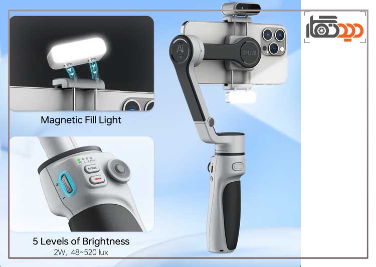 گیمبال موبایل ژیون کمبو Zhiyun CINEPEER CQ5 Gimbal for Smartphones combo و امکانات و قابلیت ها
