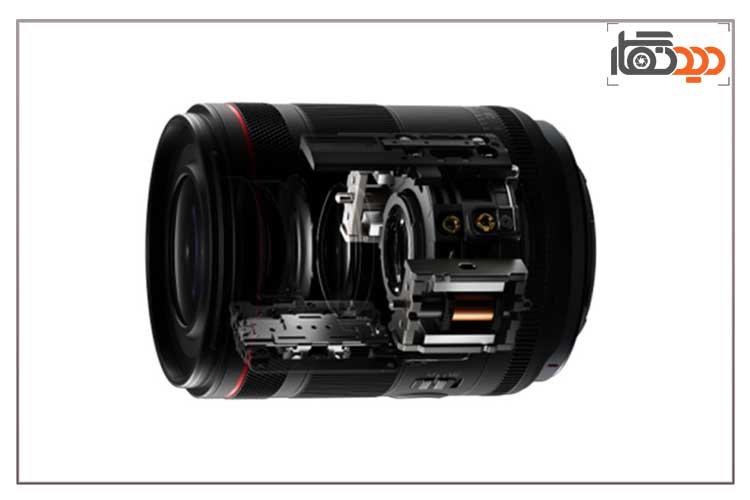 لنز کانن Canon RF 50mm f/1.4 L VCM Lens و نمای جانبی