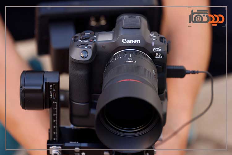 لنز کانن Canon RF 50mm f/1.4 L VCM Lens و نمای جانبی