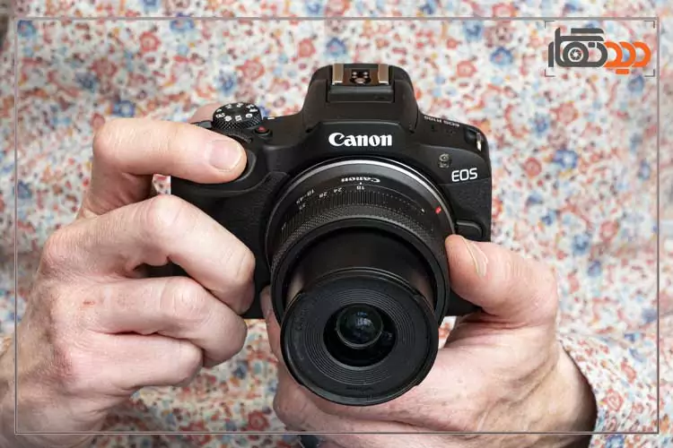 دوربین کانن r100 و نمای جانبی