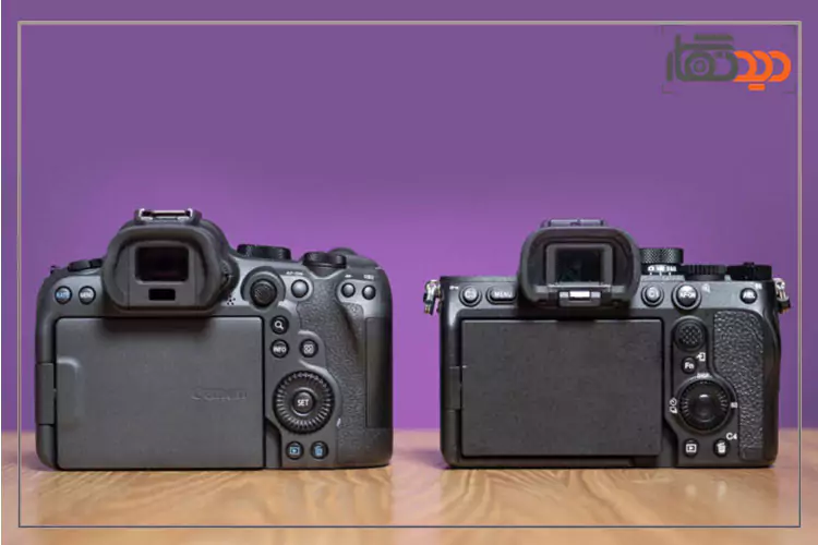 صفحه نمایش دوربین سونی A7IV و دوربین کانن R6II 