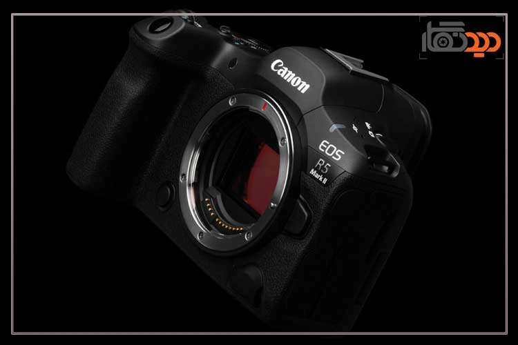 نقد و بررسی دوربین کانن R5 mark ii و نمای جانبی