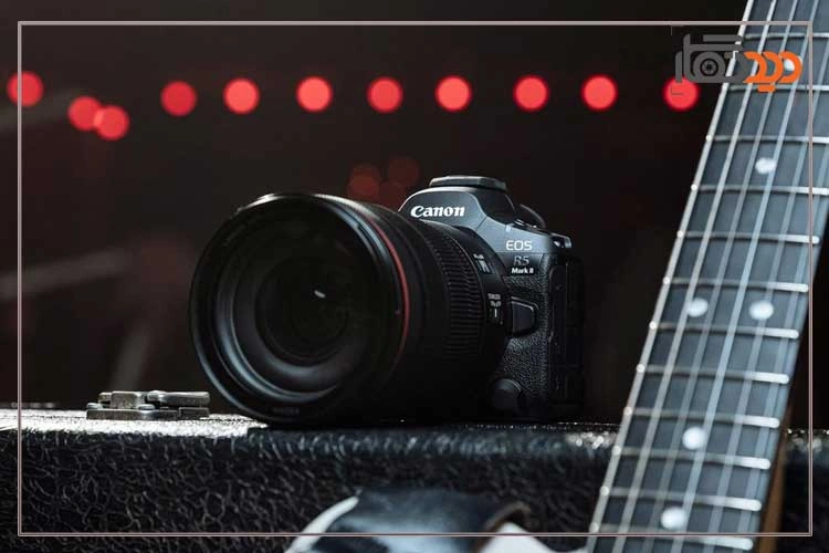 نقد و بررسی دوربین کانن R5 mark ii و نمای جانبی