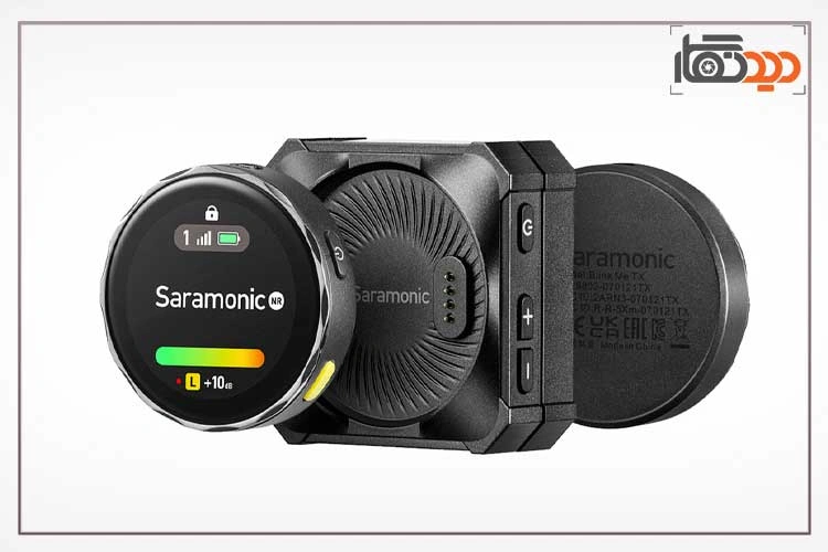 میکروفون بی سیم هوشمند سارامونیک Saramonic BlinkMe B2 wireless microphone و نمای جانبی