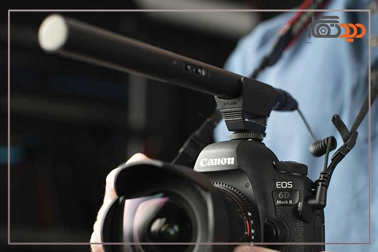 میکروفون MKE 600 روی دوربین و نمای جانبی