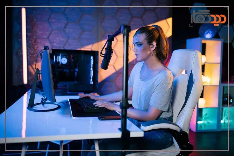 میکروفون Profile Streaming Set و نمای جانبی و ضبط صدا