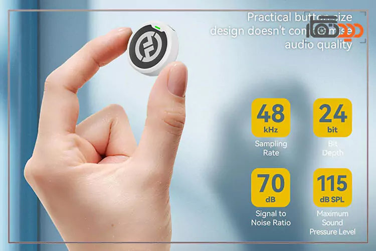 میکروفون Lark M2 USB-C White از لحاظ ابعاد