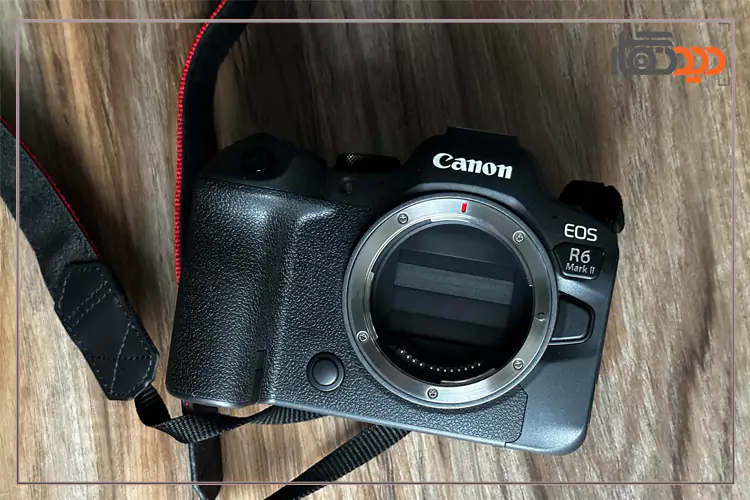 دوربین کانن R6 مارک 3 در دست عکاس