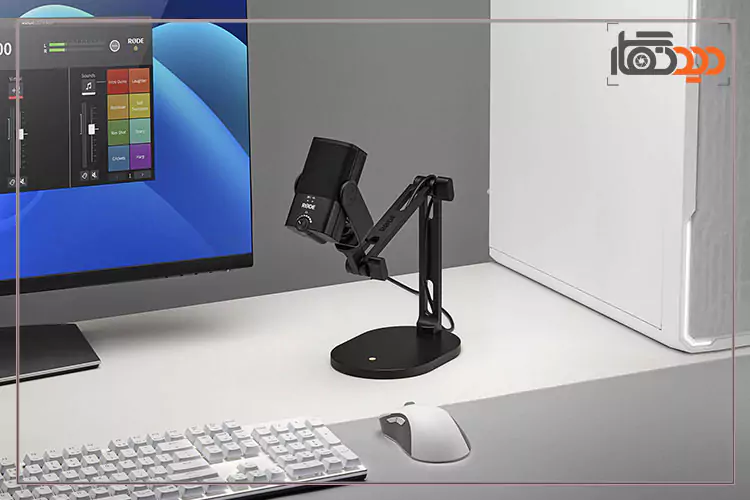 پایه میکروفون رود DS2 و میکروفون رود نصب شده روی آن