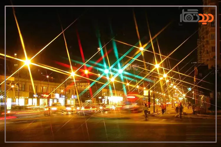 کاربرد فیلتر لنز ستاره ای اسکوپ Scope 43mm Star filter در خیابان