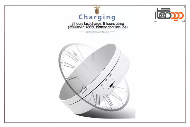 میز گردان 360 دریم لایت مدل DS رنگ سفید