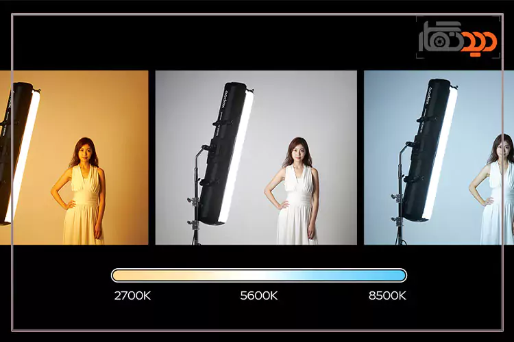 دمای رنگ نور باتومی گودکس Godox AT200Bi Air Bi-Color