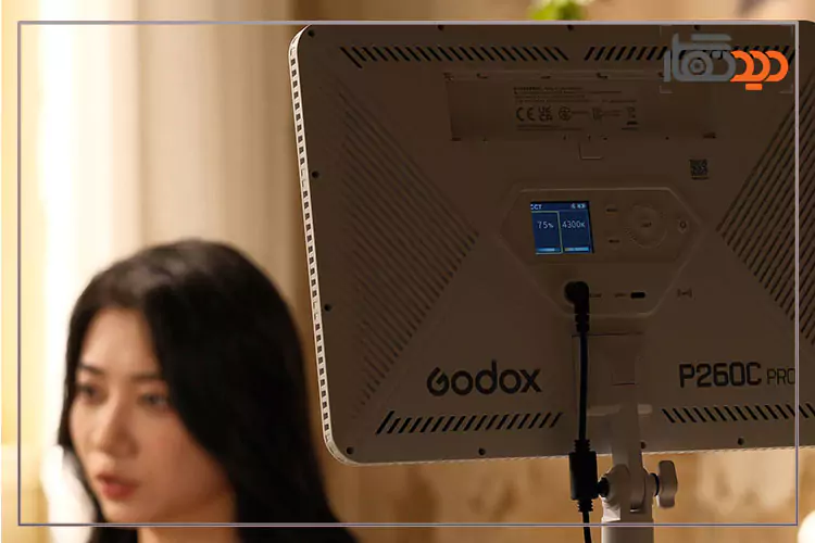 نمای پشت پنل ال ای دی گودکس Godox P260C PRO
