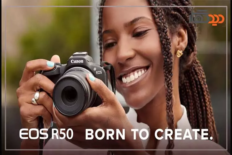 شمای کلی و بدنه دوربین بدونه آینه کانن R50