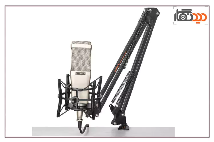 پایه میکروفون کامیکا Comica CVM-MS01 و نصب میکروفون های استودیویی