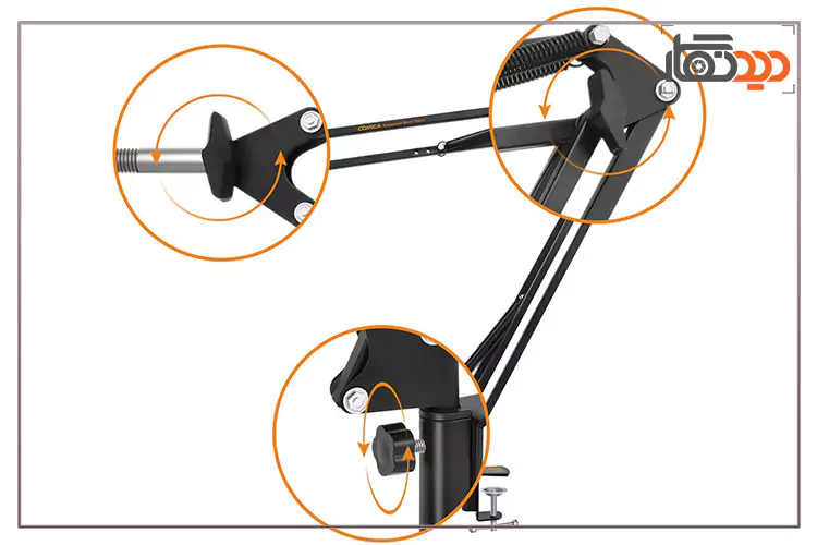 اجزای پایه میکروفون کامیکا Comica CVM-MS02
