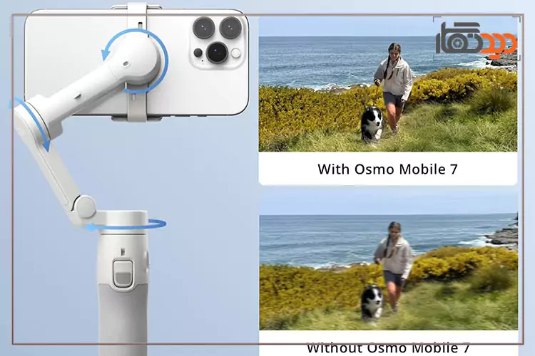 چرخش 3 محوره گیمبال موبایل DJI Osmo Mobile 7