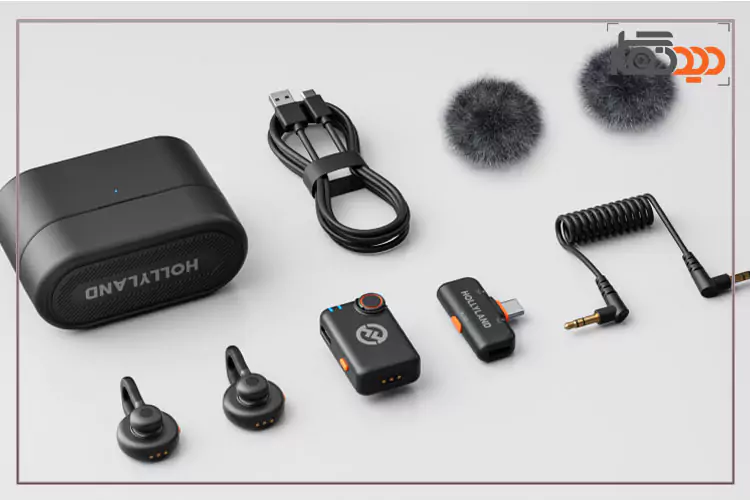 اقلام داخل جعبه میکروفون هالی لند Hollyland LARK M2S Mini Combo