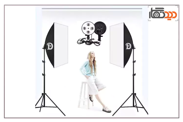 کیت دوشاخه نور ثابت 4 لامپ دياموند