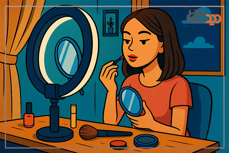 استفاده از رینگ لایت برای آرایش کردن