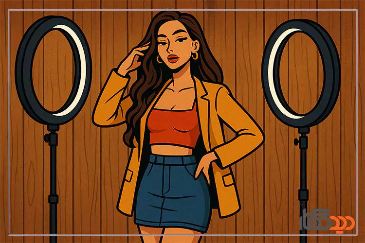 استفاده از رینگ لایت در عکاسی مدلینگ