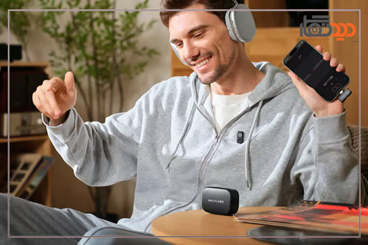 میکروفون هالی‌لند Hollyland Lark A1 Combo برای اندروید و آیفون نصب بی دردسر