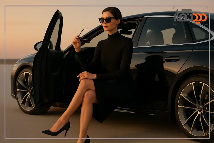 ژست عکس با ماشین